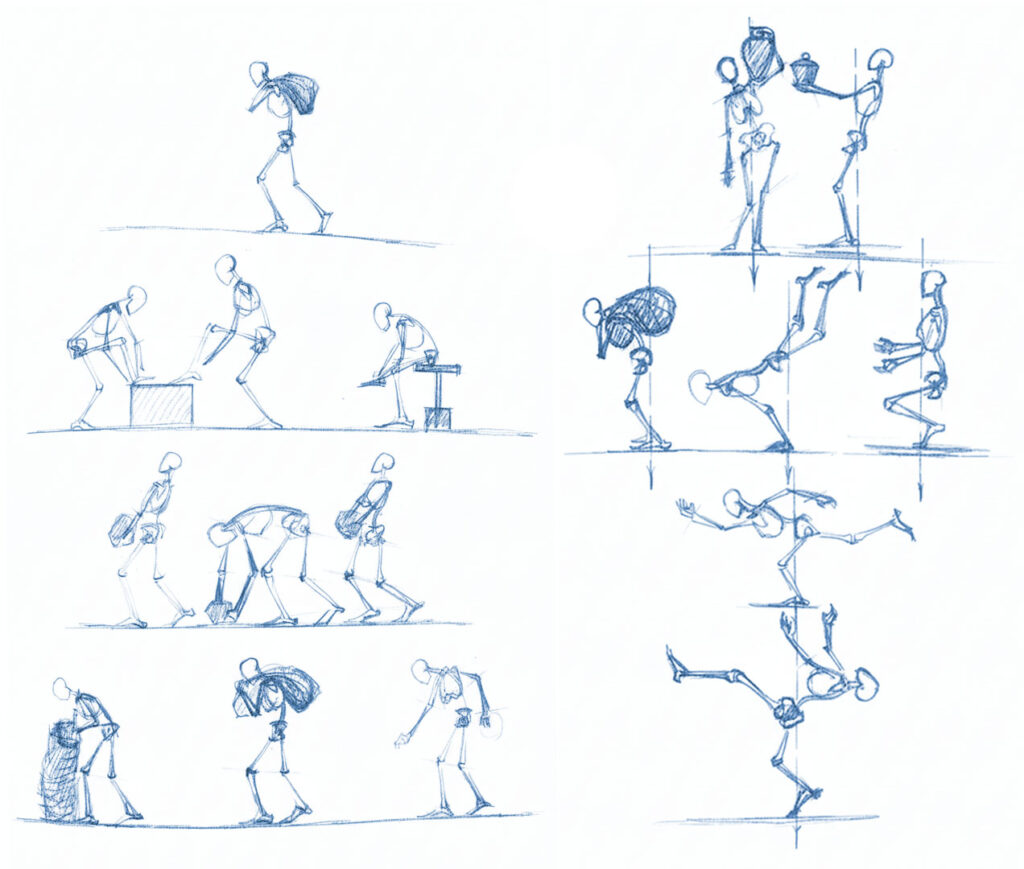 daily movement sketch frame